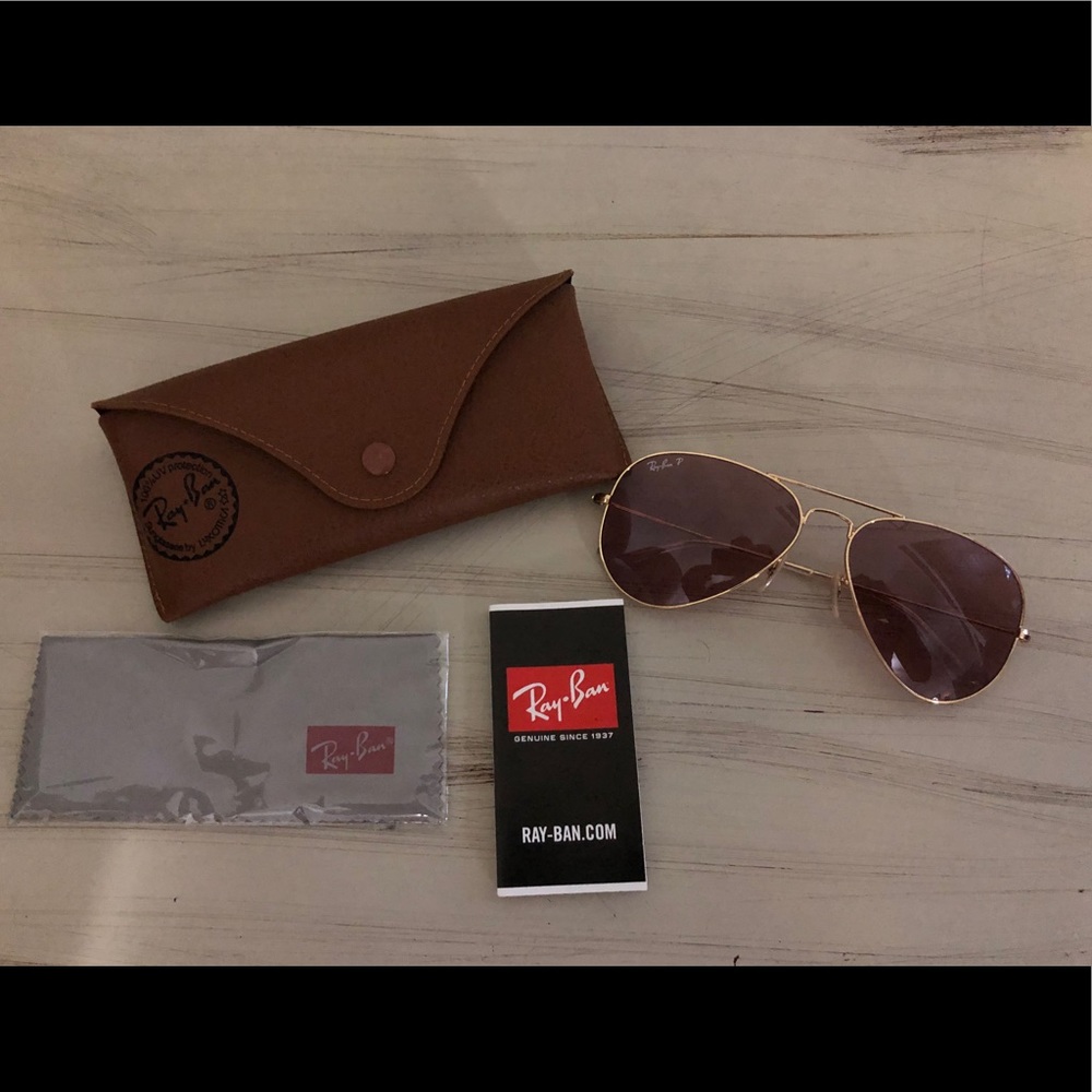 Ray Ban Aviator Polarized Pink Legend Sunglasses